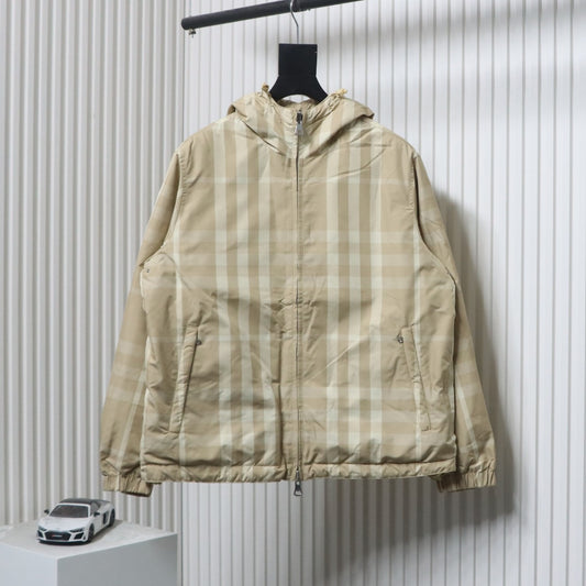 Burberry Vintage-check pattern hooded jacket